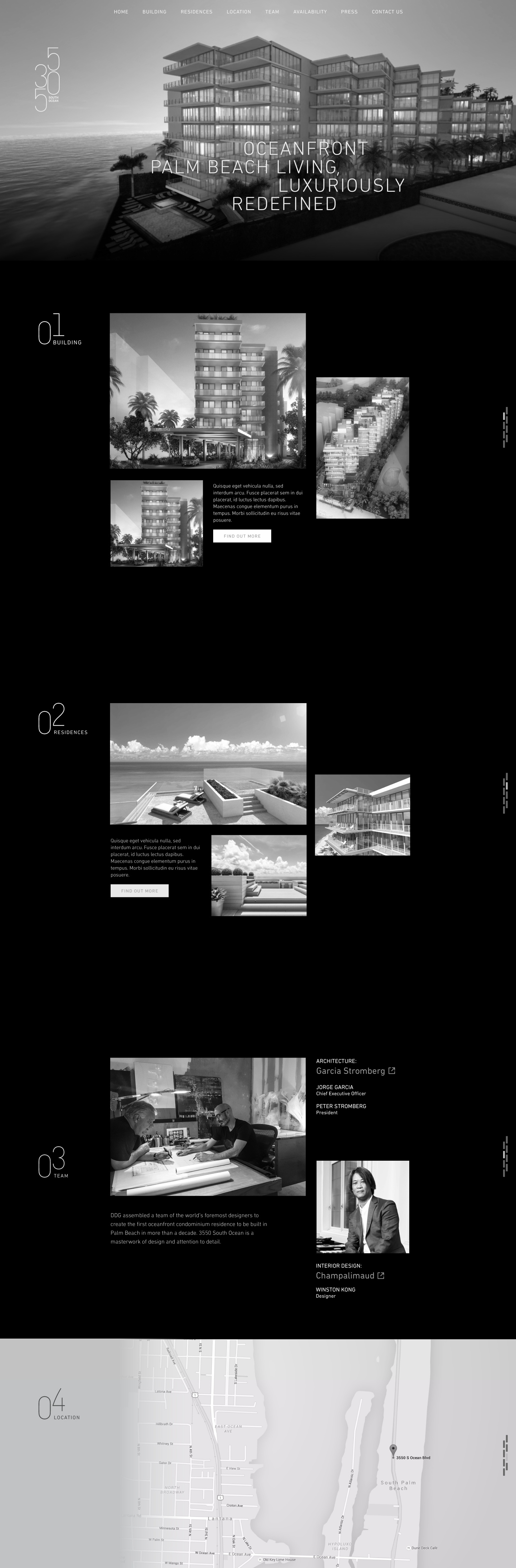 3550 South Ocean website design