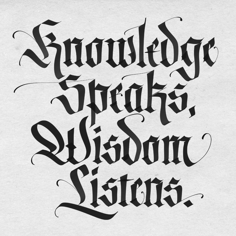 Knowledge Speaks callygraphy