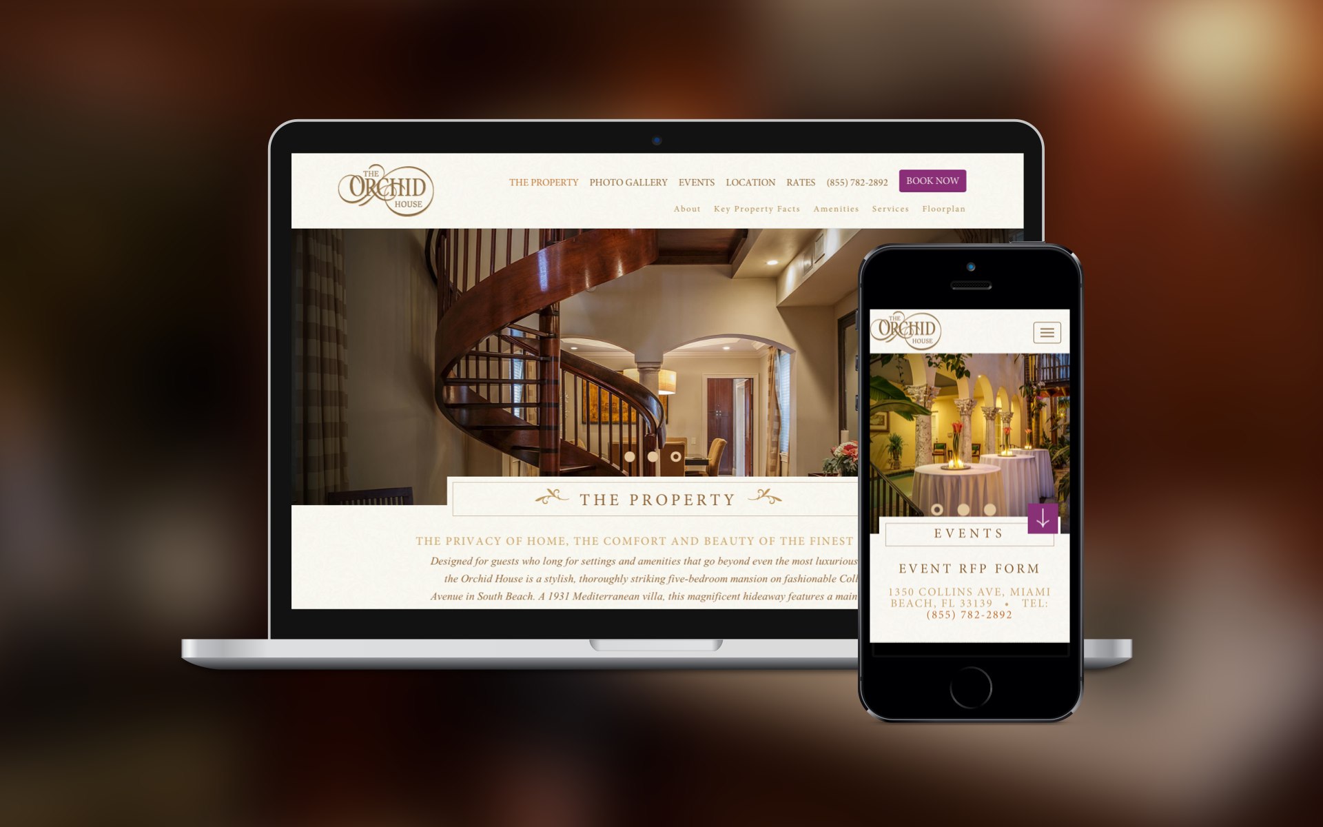 The Orchid House website design