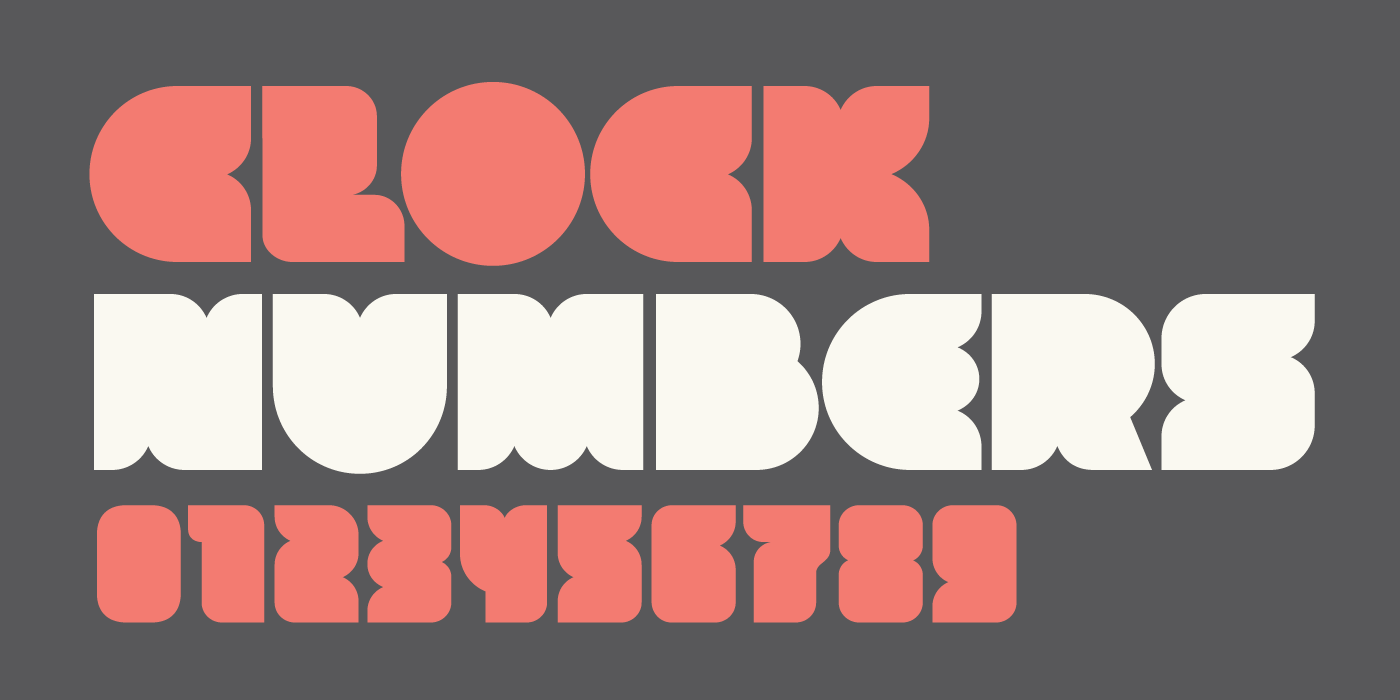 MM Zaftig font numbers