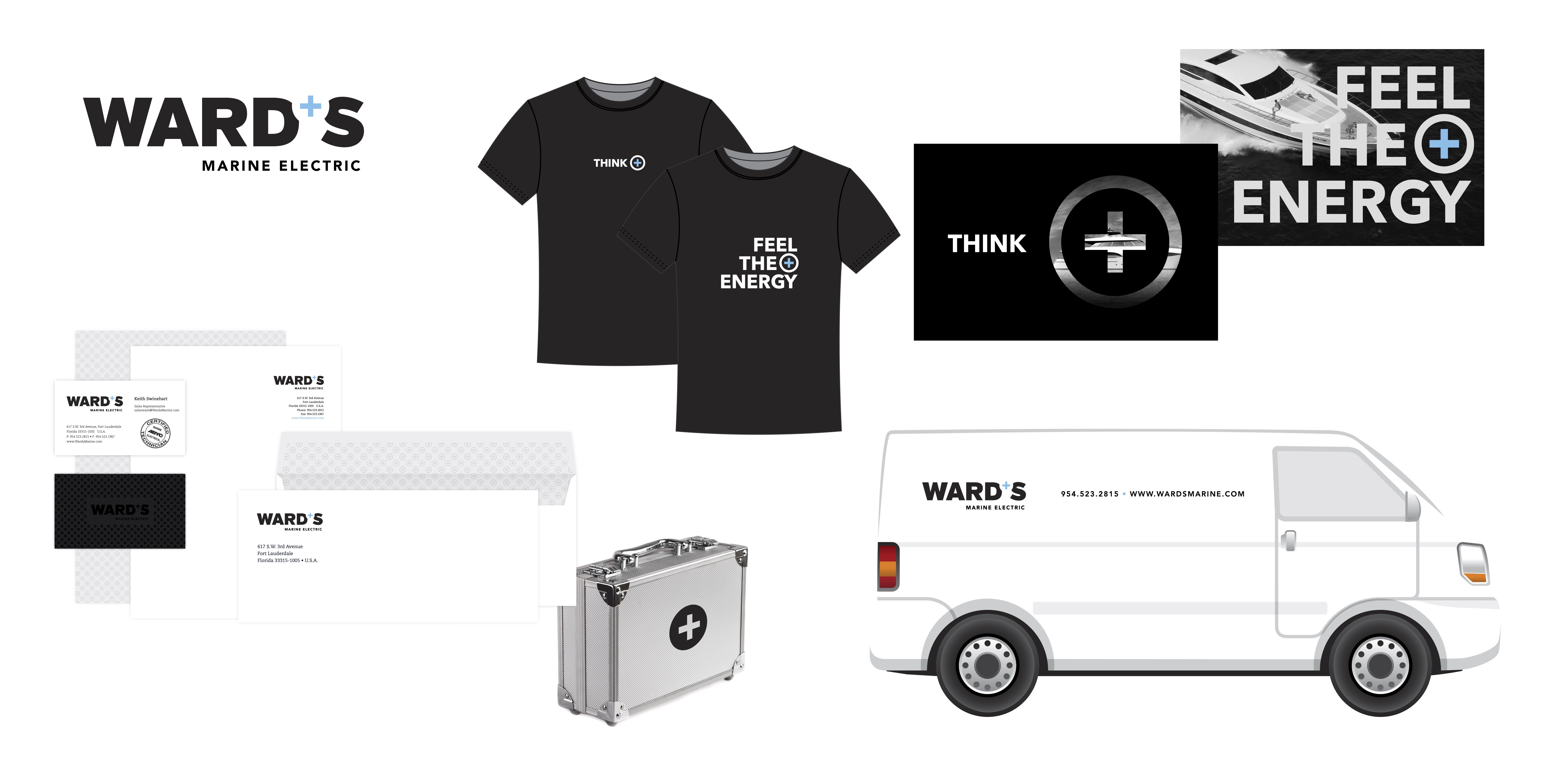 Wards Marine logo applications