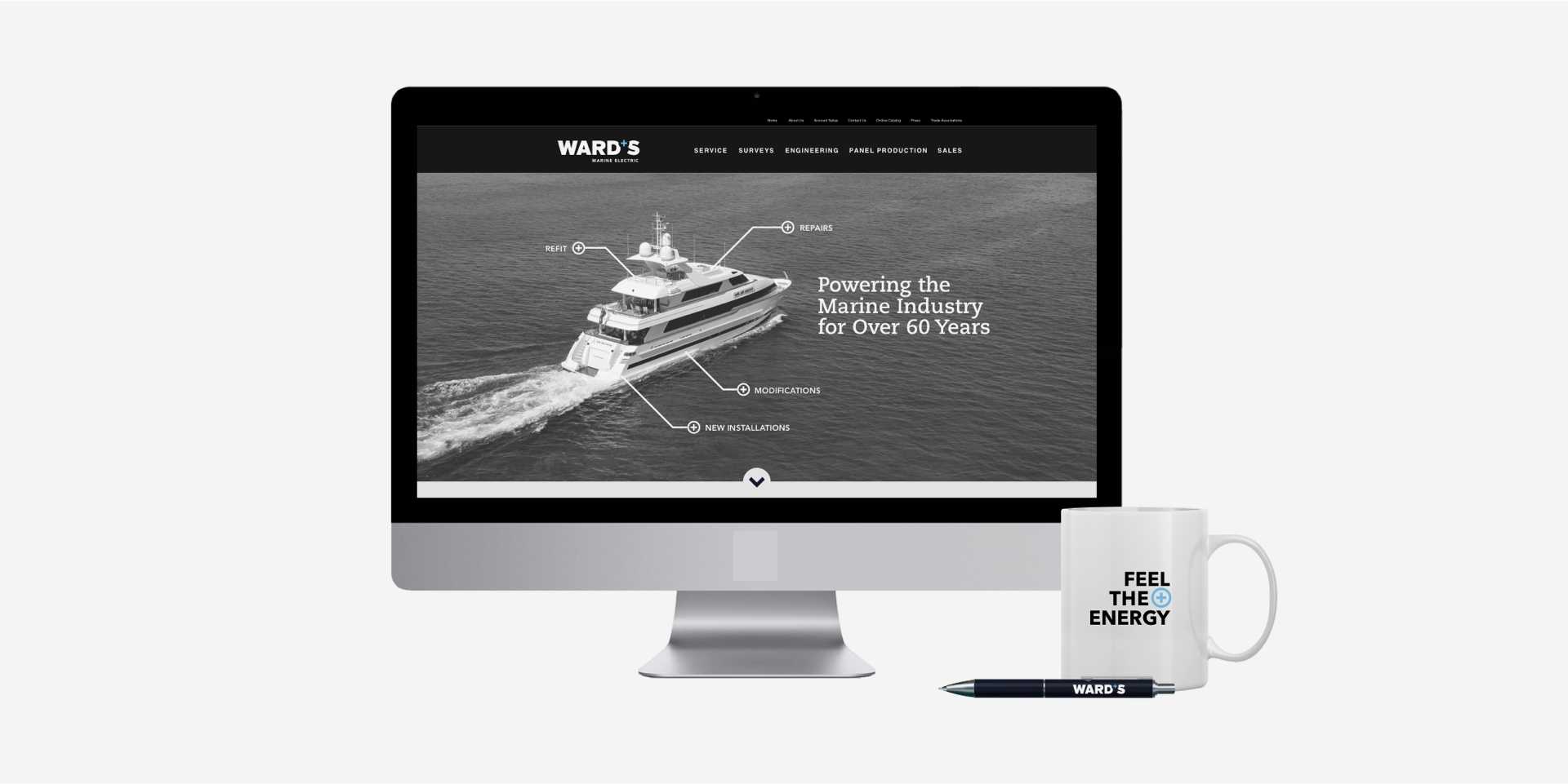 Wards Marine website design